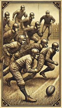 Football Scene 19th Century Wall Art