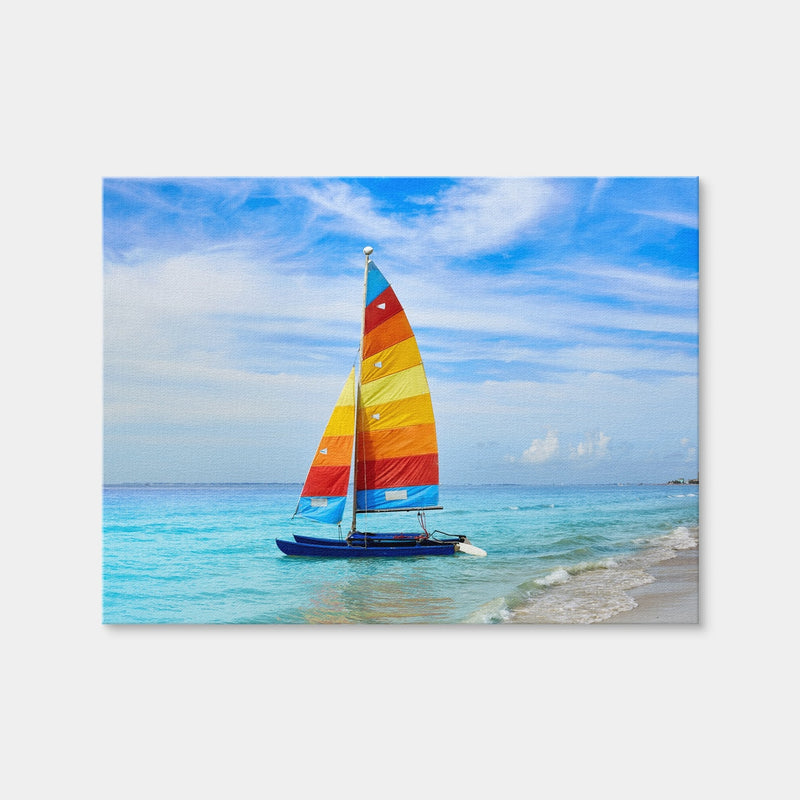 AUTO-MOCKUP WHITE | Fort Myers Beach Sailboat | 1 Piece | Gallery Wrap Canvas | group=4x3