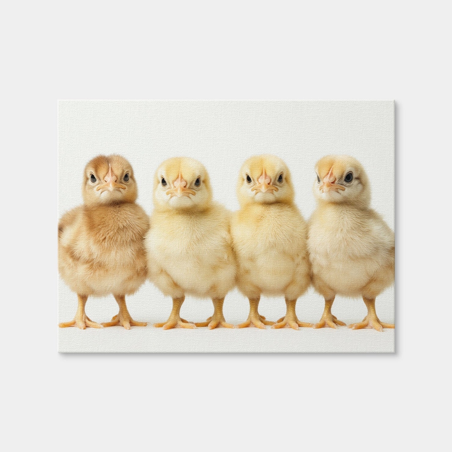 AUTO-MOCKUP WHITE | Four Baby Chickens | 1 Piece | Gallery Wrap Canvas | group=4x3