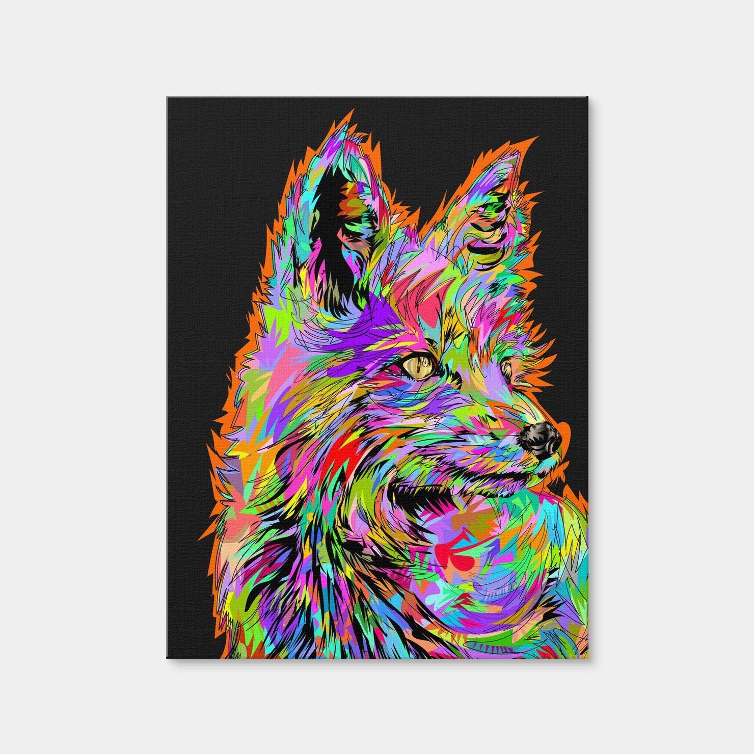 AUTO-MOCKUP WHITE | Fox Devil | 1 Piece | Gallery Wrap Canvas | group=3x4