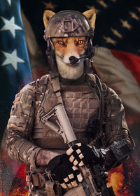 Fox Soldier Wall Art