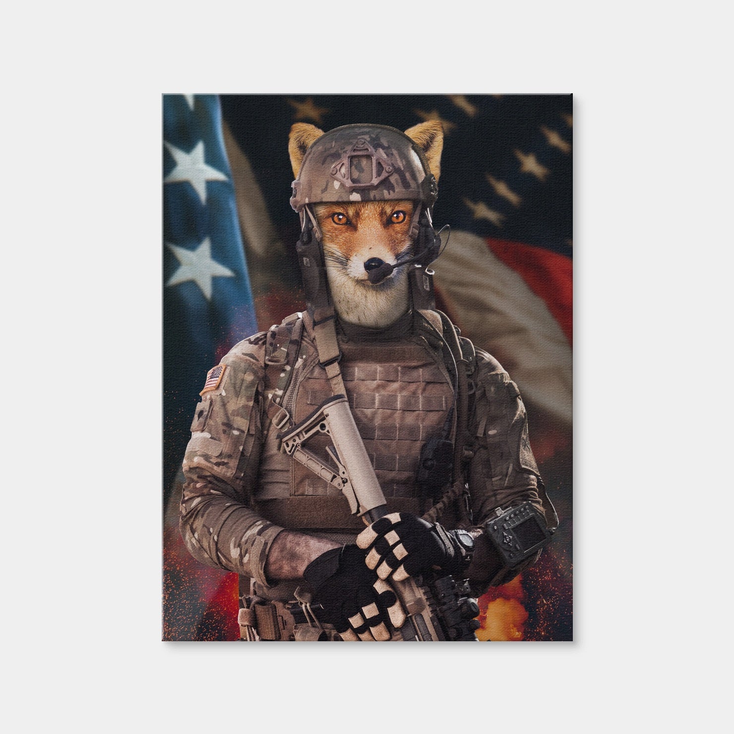 AUTO-MOCKUP WHITE | Fox Soldier | 1 Piece | Gallery Wrap Canvas | group=3x4
