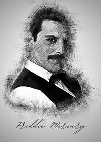 Freddie Mercury sketch Wall Art