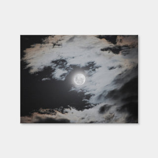 AUTO-MOCKUP WHITE | Full Moon Behind Clouds | 1 Piece | Gallery Wrap Canvas | group=4x3