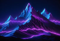 Futuristic mountain range Wall Art