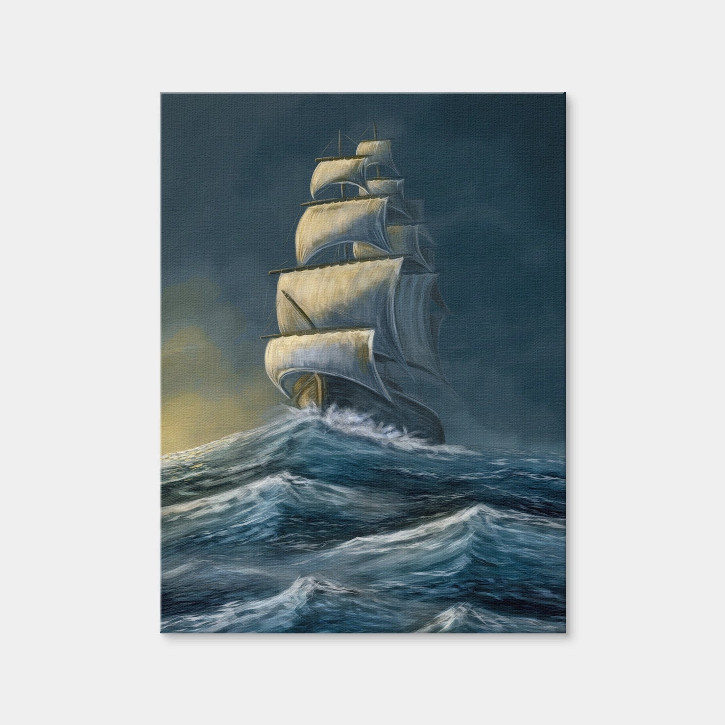 AUTO-MOCKUP WHITE | Galleon Under the Dark Sky | 1 Piece | Gallery Wrap Canvas | group=3x4
