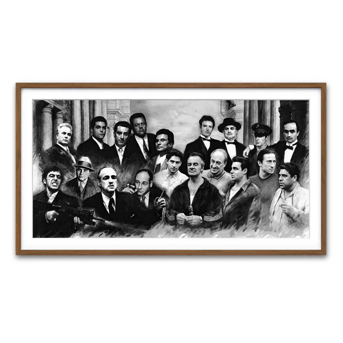 Framed Print 2x1 Walnut