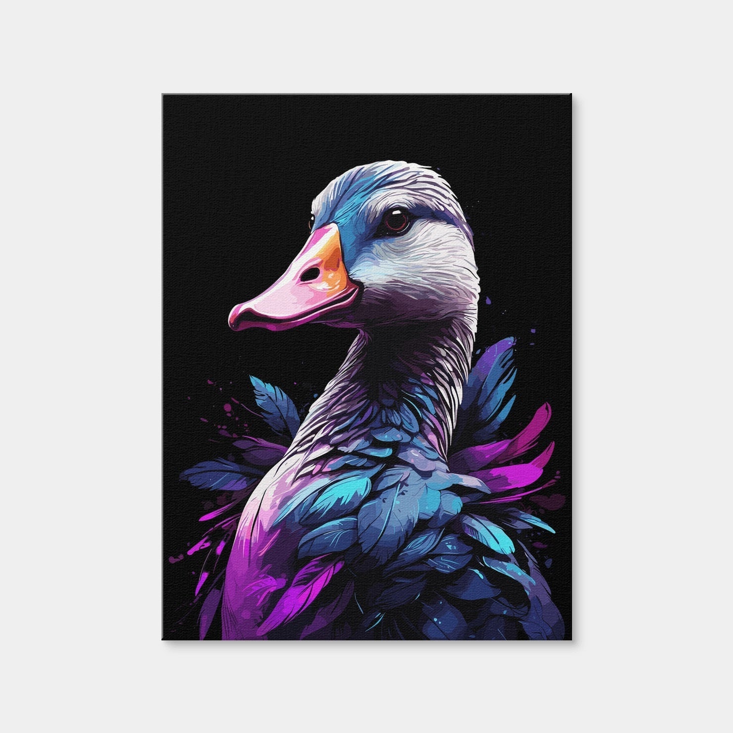 AUTO-MOCKUP WHITE | Geese Animal Colorful | 1 Piece | Gallery Wrap Canvas | group=3x4