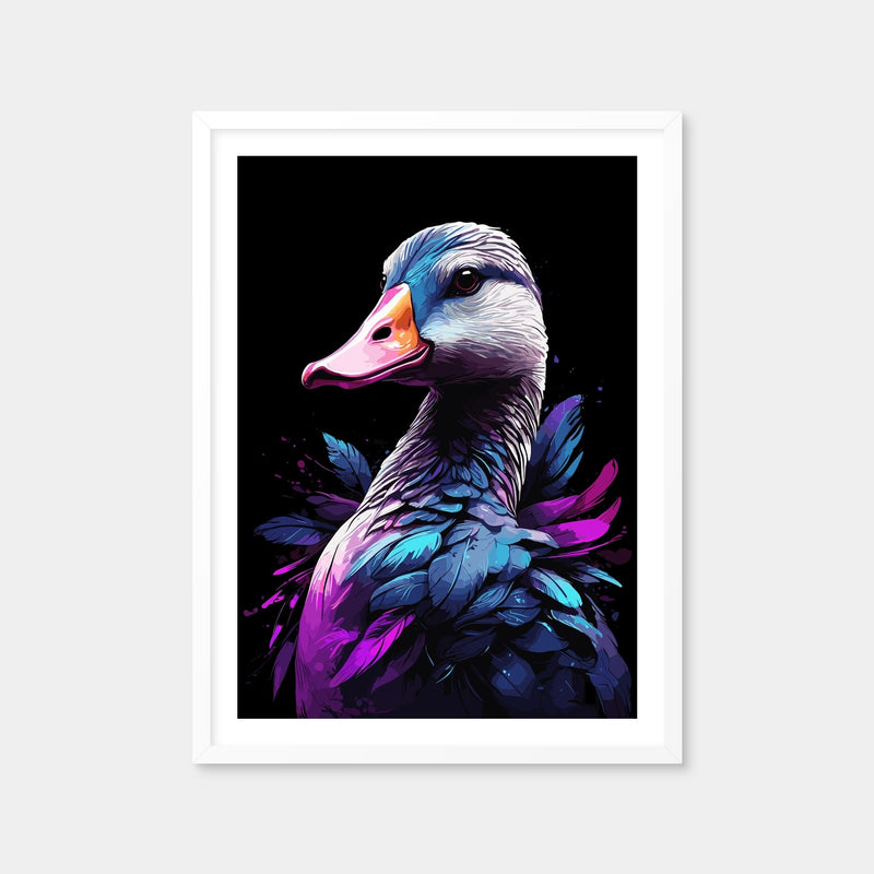 AUTO-MOCKUP WHITE | Geese Animal Colorful | 1 Piece | White Framed Print | group=3x4