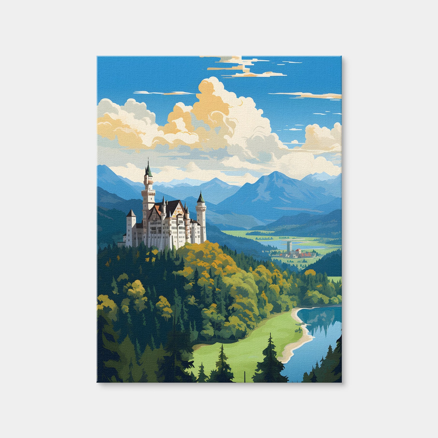 AUTO-MOCKUP WHITE | Germany - Neuschwanstein Castle | 1 Piece | Gallery Wrap Canvas | group=3x4