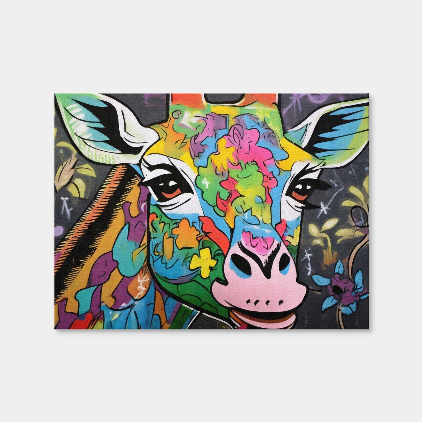 AUTO-MOCKUP WHITE | Giraffe Graffiti | 1 Piece | Gallery Wrap Canvas | group=4x3