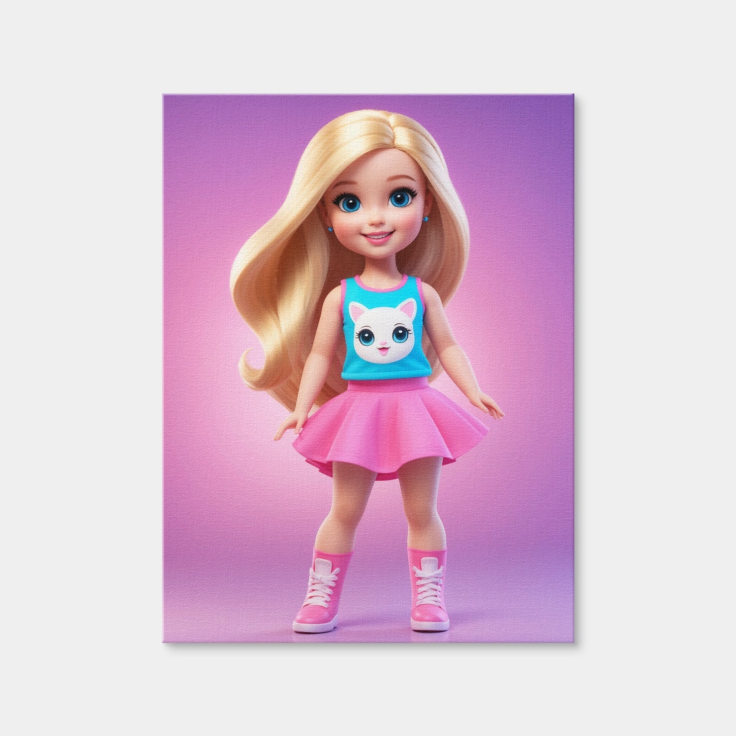 AUTO-MOCKUP WHITE | Girl Doll | 1 Piece | Gallery Wrap Canvas | group=3x4