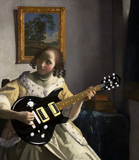Girl With An Electric Guitar Wall Art