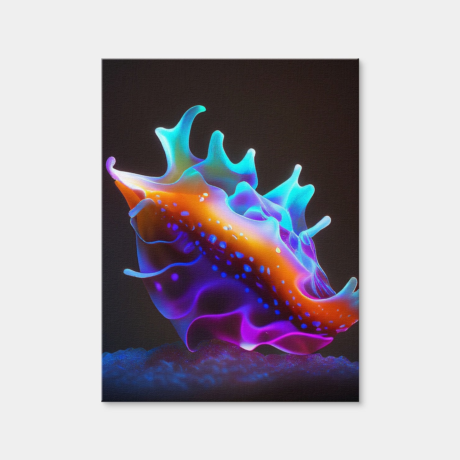 AUTO-MOCKUP WHITE | Glowing Nudibranch | 1 Piece | Gallery Wrap Canvas | group=3x4