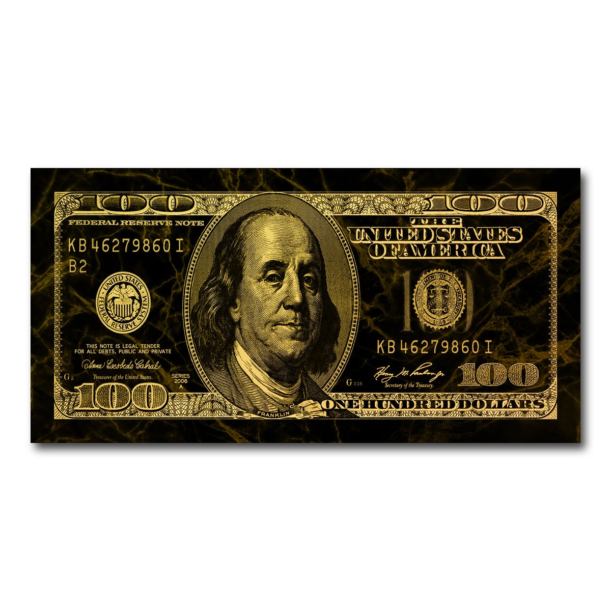 Gold Black Marble Benny Wall Art