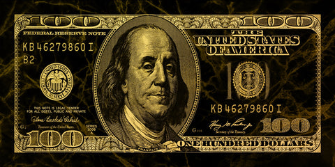 Gold Black Marble Benny Wall Art