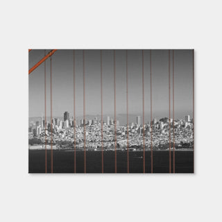 AUTO-MOCKUP WHITE | Golden Gate Bridge - Panoramic Downtown View | 1 Piece | Gallery Wrap Canvas | group=4x3