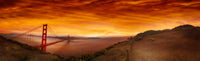 Golden Gate Bridge Sunset Wall Art