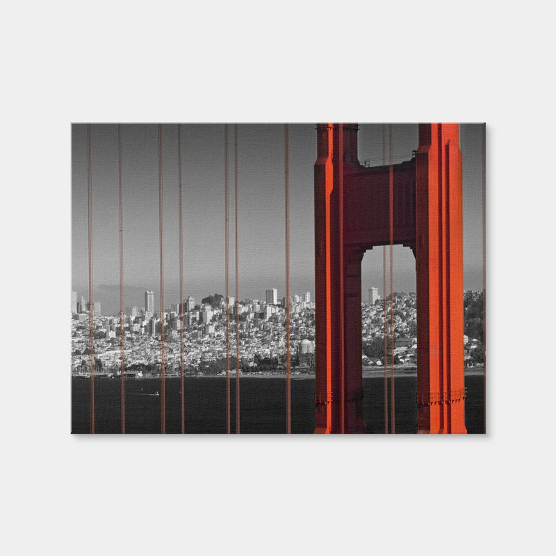 AUTO-MOCKUP WHITE | Golden Gate Bridge in Detail | 1 Piece | Gallery Wrap Canvas | group=4x3