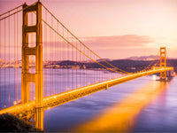 Golden gate golden Wall Art