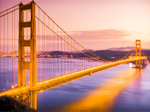 Golden gate golden Wall Art