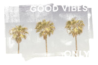 Good Vibes Vintage Palm Trees Wall Art
