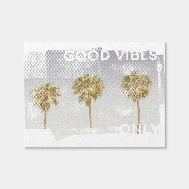 AUTO-MOCKUP WHITE | Good Vibes Vintage Palm Trees | 1 Piece | Gallery Wrap Canvas | group=4x3