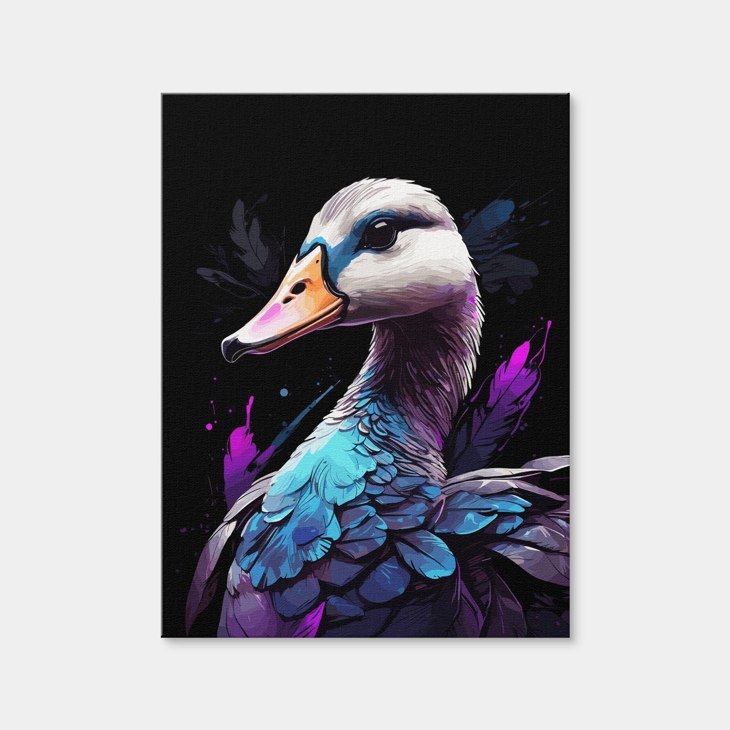 AUTO-MOCKUP WHITE | Goose Animal Colorful | 1 Piece | Gallery Wrap Canvas | group=3x4
