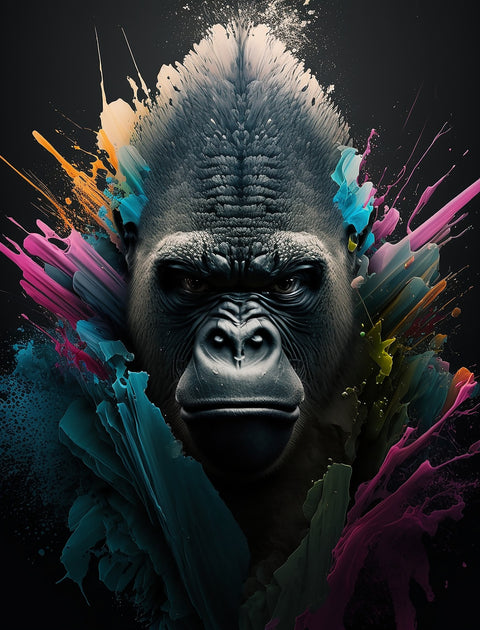 Gorilla Portrait Wall Art