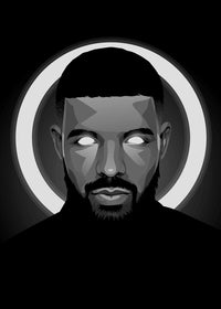 Grayscale Drake Wall Art