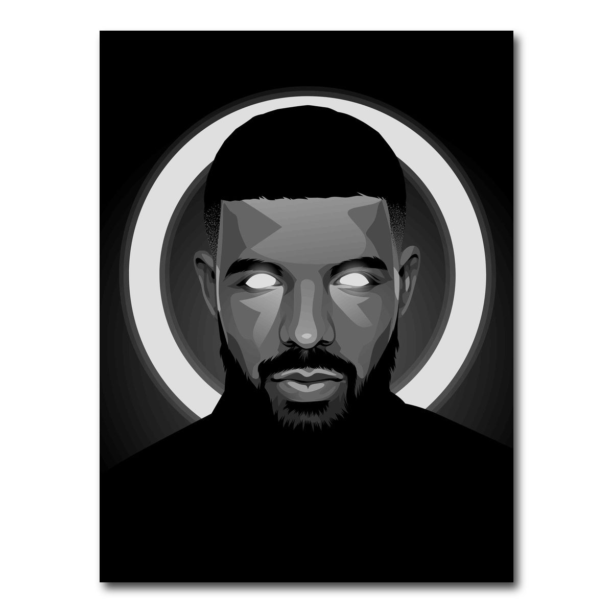 AUTO-MOCKUP WHITE | Grayscale Drake | 1 Piece | Gallery Wrap Canvas | group=3x4