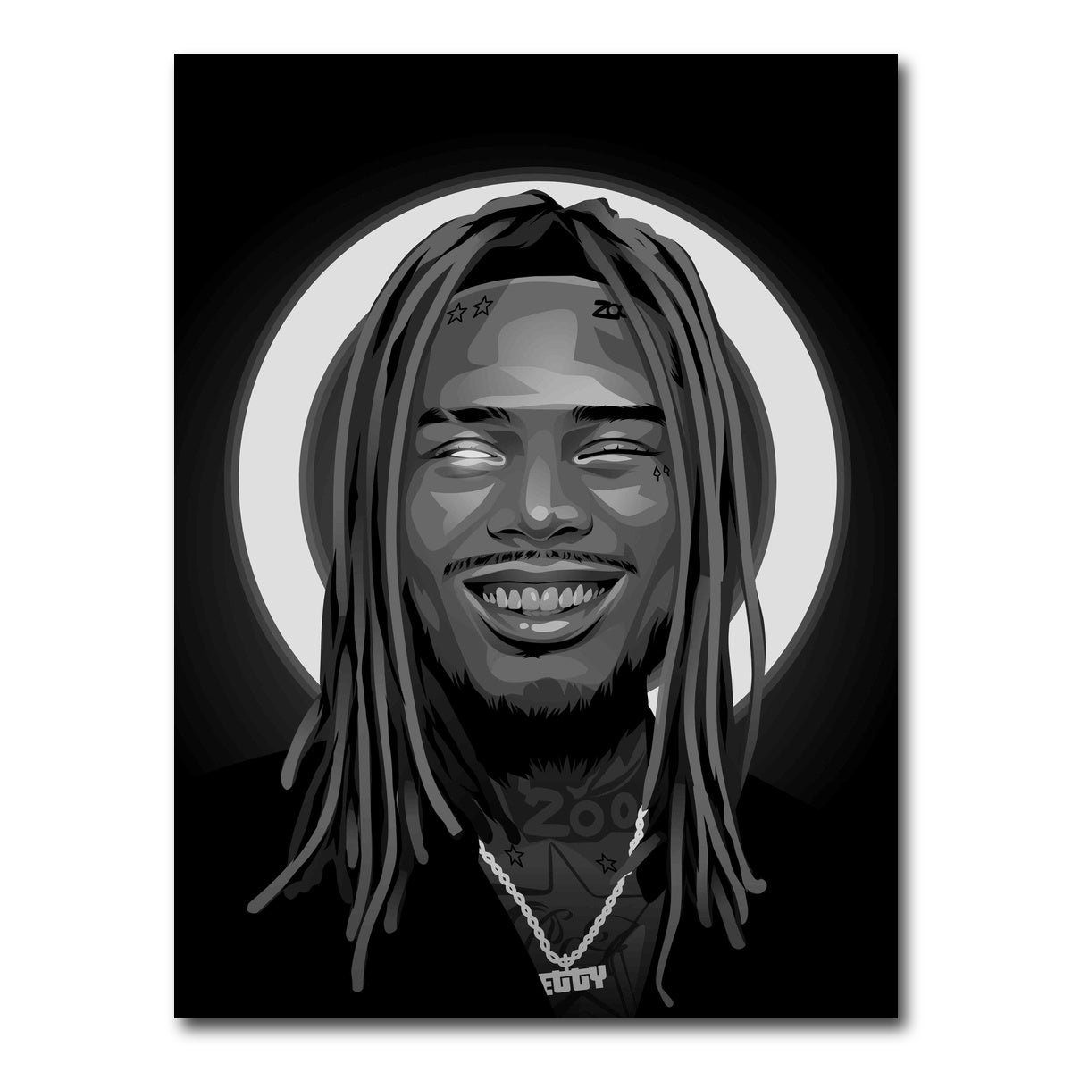 AUTO-MOCKUP WHITE | Grayscale Fetty Wap | 1 Piece | Gallery Wrap Canvas | group=3x4