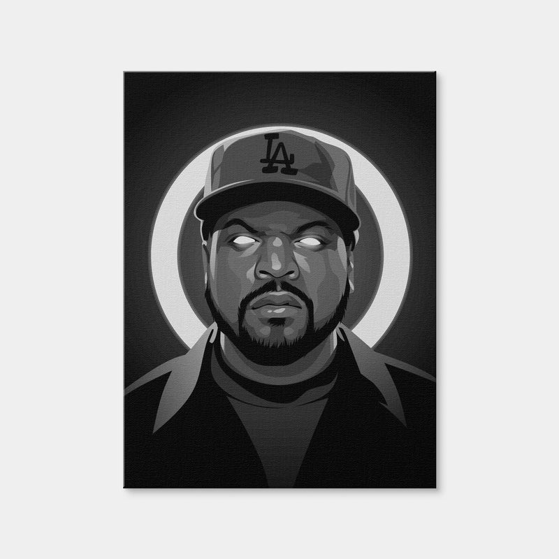 AUTO-MOCKUP WHITE | Grayscale Ice Cube | 1 Piece | Gallery Wrap Canvas | group=3x4