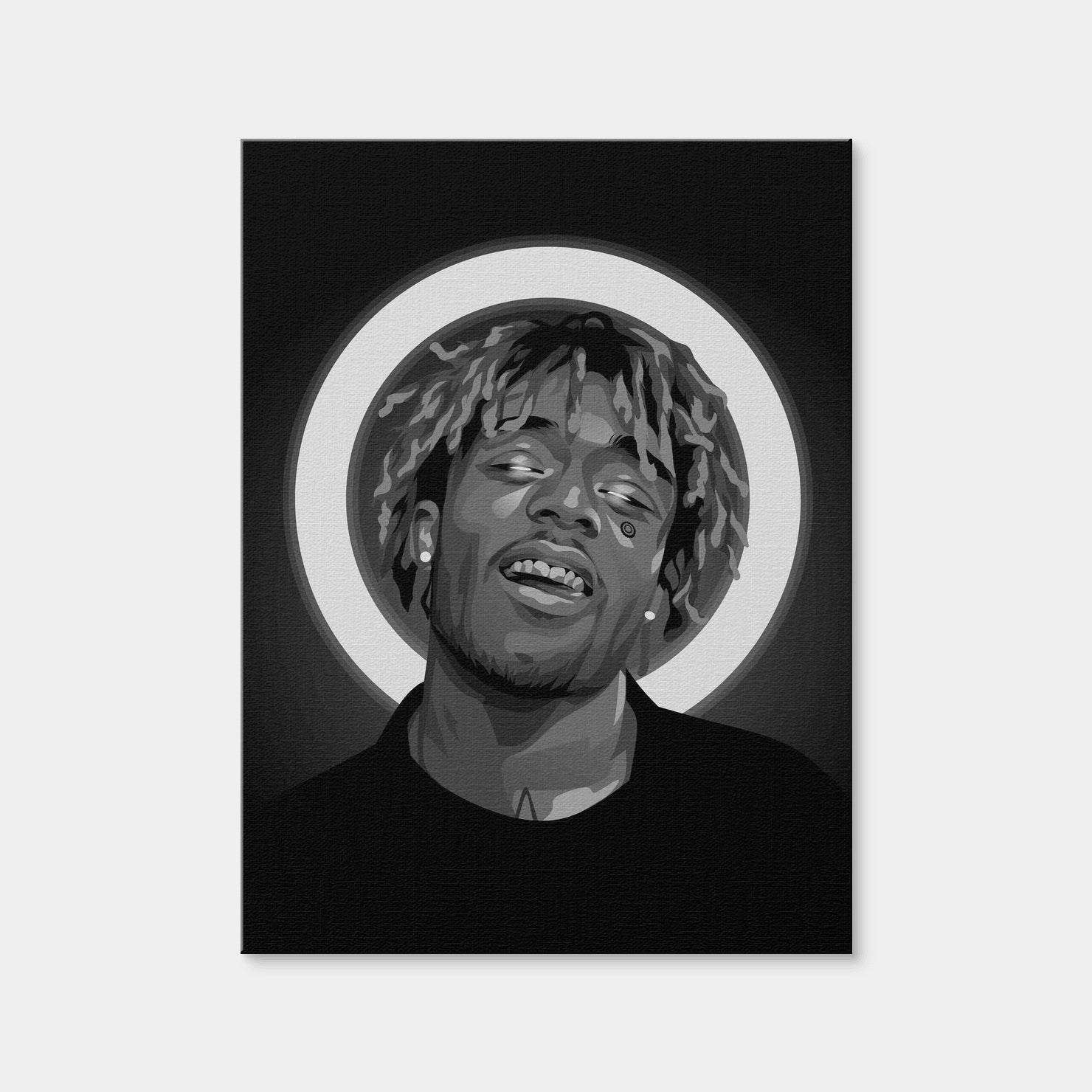 AUTO-MOCKUP WHITE | Grayscale Lil Uzi | 1 Piece | Gallery Wrap Canvas | group=3x4