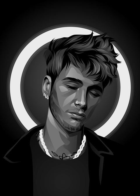 Grayscale MGK Wall Art