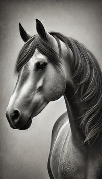 Grayscale Quarter Horse Wall Art