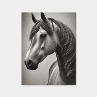 AUTO-MOCKUP WHITE | Grayscale Quarter Horse | 1 Piece | Gallery Wrap Canvas | group=3x4