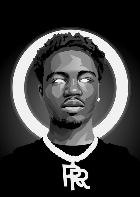 Grayscale Roddy Rich Wall Art