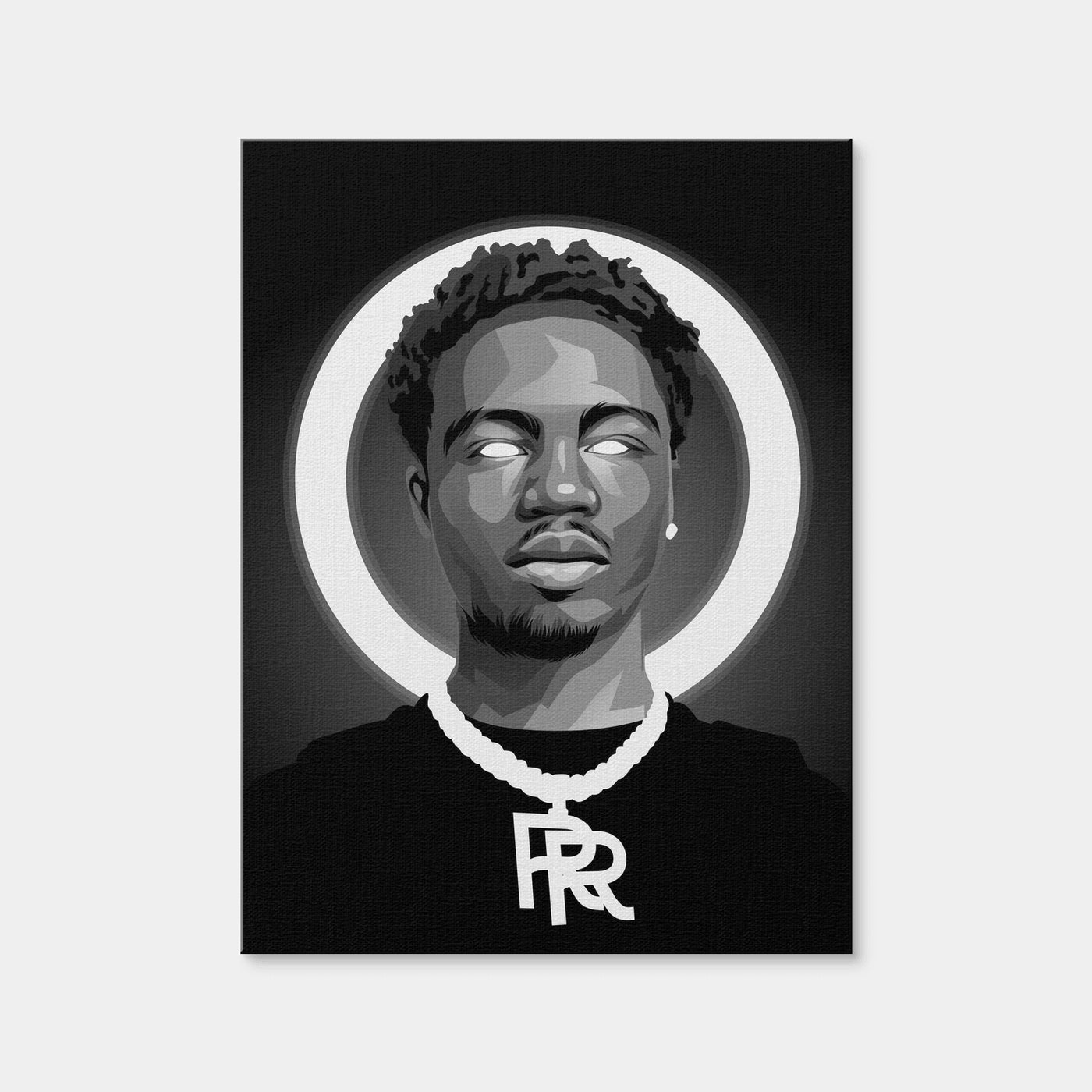 AUTO-MOCKUP WHITE | Grayscale Roddy Rich | 1 Piece | Gallery Wrap Canvas | group=3x4