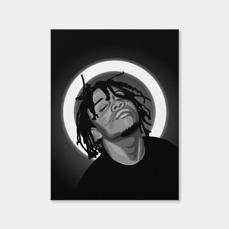 AUTO-MOCKUP WHITE | Grayscale Trippie Redd | 1 Piece | Gallery Wrap Canvas | group=3x4