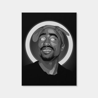 AUTO-MOCKUP WHITE | Grayscale Tupacshakur | 1 Piece | Gallery Wrap Canvas | group=3x4
