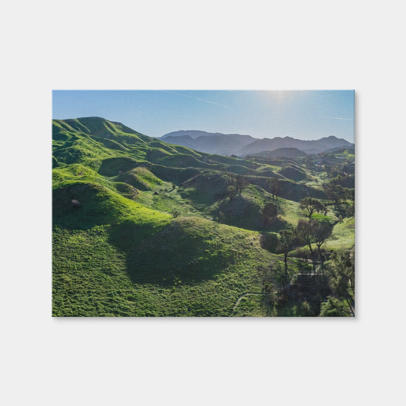 AUTO-MOCKUP WHITE | Green Southern California Hills | 1 Piece | Gallery Wrap Canvas | group=4x3