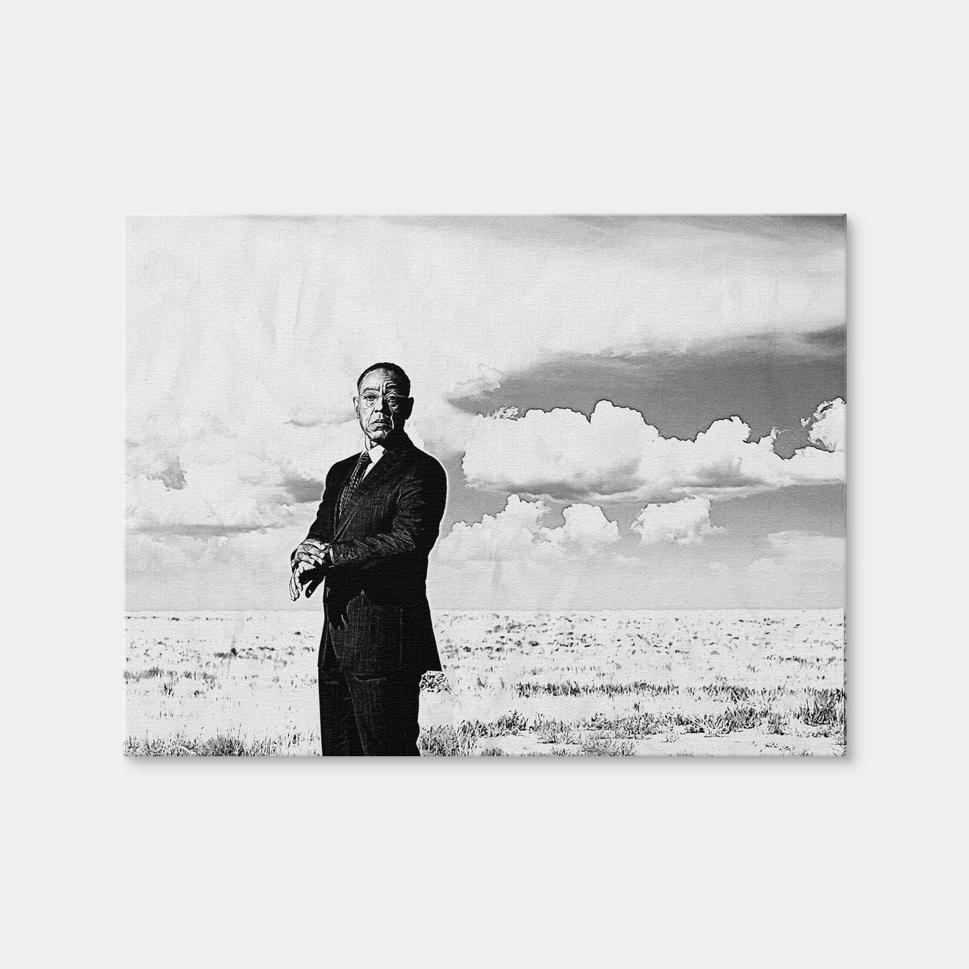 AUTO-MOCKUP WHITE | Gus Fring Grayscale | 1 Piece | Gallery Wrap Canvas | group=4x3
