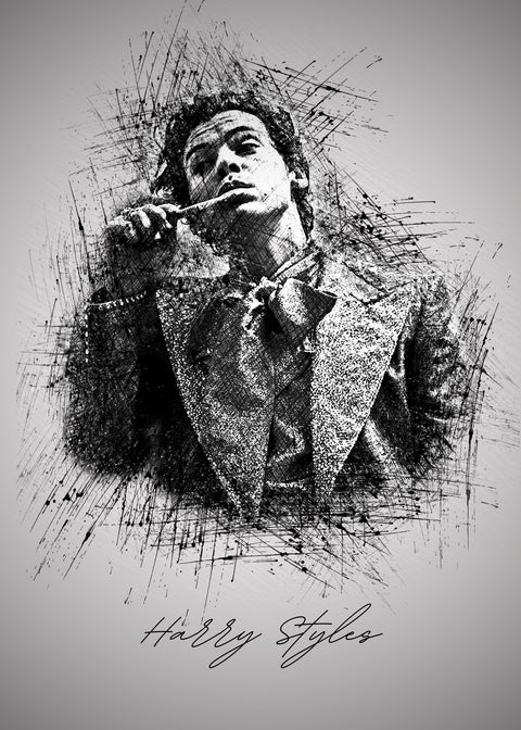 Harry Styles Brushing Wall Art