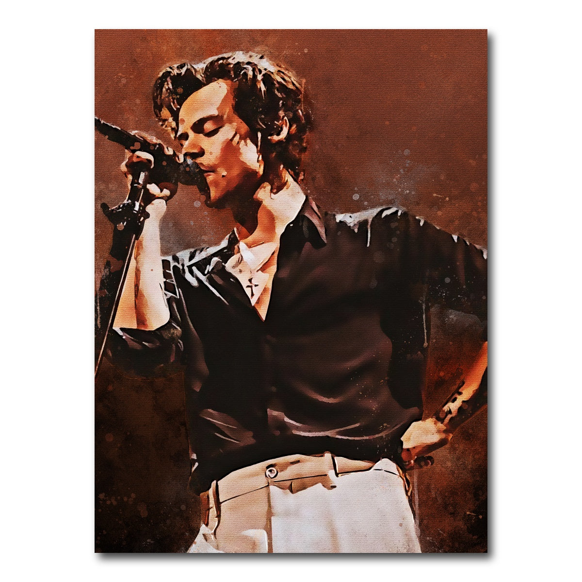AUTO-MOCKUP WHITE | Harry Styles Painting | 1 Piece | Gallery Wrap Canvas | group=3x4