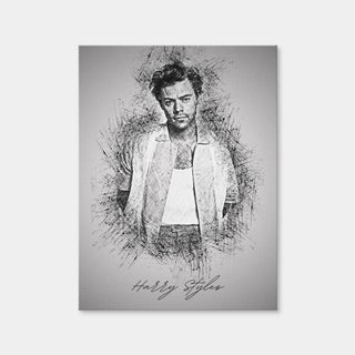 AUTO-MOCKUP WHITE | Harry Styles Sketch | 1 Piece | Gallery Wrap Canvas | group=3x4