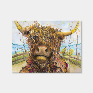 AUTO-MOCKUP WHITE | Highland Cow Art | 1 Piece | Gallery Wrap Canvas | group=4x3