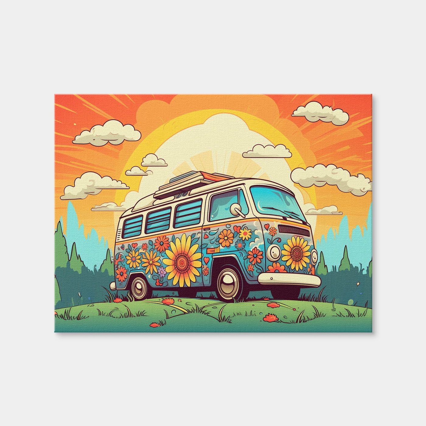 AUTO-MOCKUP WHITE | Hippie Bus | 1 Piece | Gallery Wrap Canvas | group=4x3