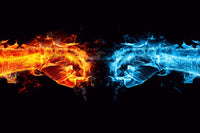 Hot Cold Fist Bump Wall Art