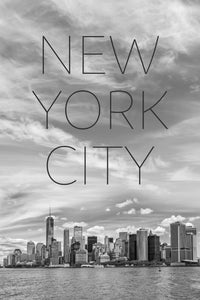 Hudson River Text & Skyline Wall Art